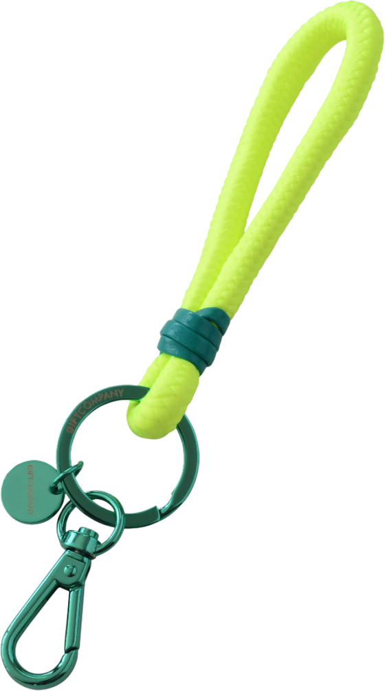 Schlüsselanhänger mit Karabiner GIFTCOMPANY Neo neongelb/grün
