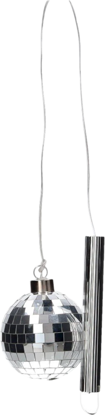 LED-Dekokugel 8cm Silber GIFTCOMPANY – Stimmungsvolle Disco-Lichter