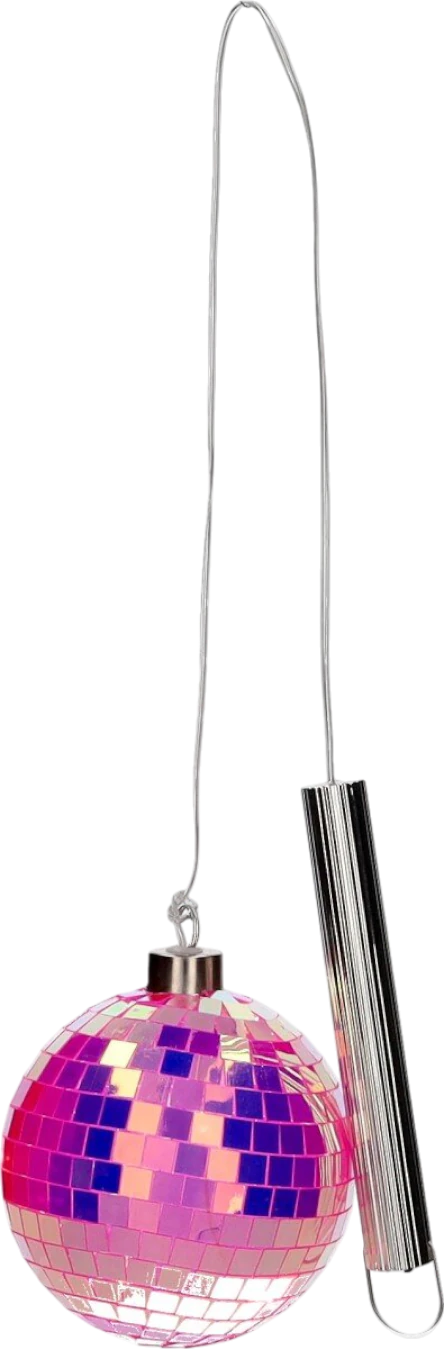 LED-Dekorationskugel GIFTCOMPANY Disco Neon Pink 10cm Glanz