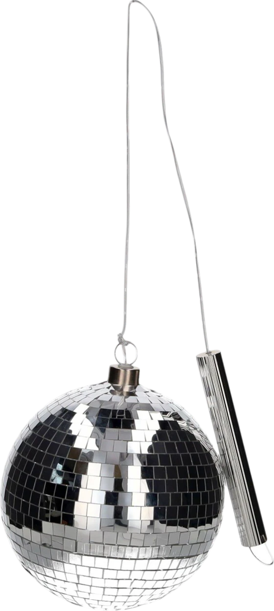 LED-Dekokugel 15cm Silber GIFTCOMPANY – Stimmungsvolle Disco-Optik