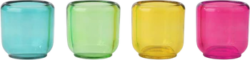 Windlicht Glas Set GIFTCOMPANY Jacquard bunt 4er Set