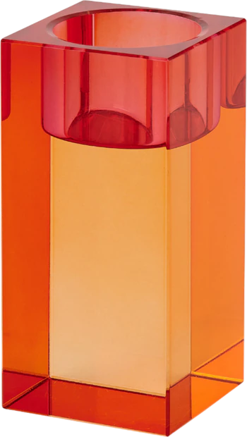 Teelichthalter Kristallglas Sari Orange Rosa – Handgefertigt von GIFTCOMPANY