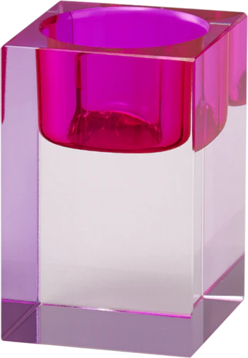 Teelichthalter Kristallglas Pink Rosa Sari – GIFTCOMPANY