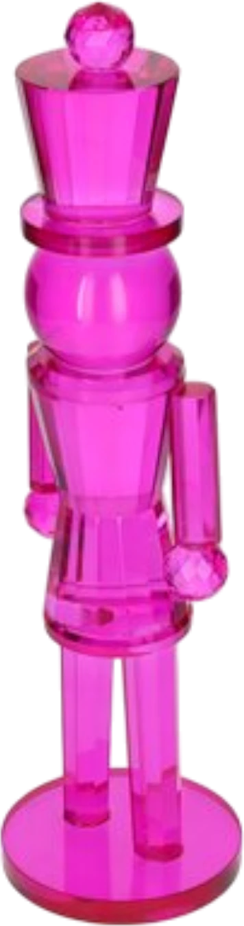 Dekorativer Nussknacker Kristallglas Pink von GIFTCOMPANY