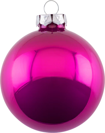 Weihnachtsbaumkugel Glas 8cm Opal Fuchsia GIFTCOMPANY