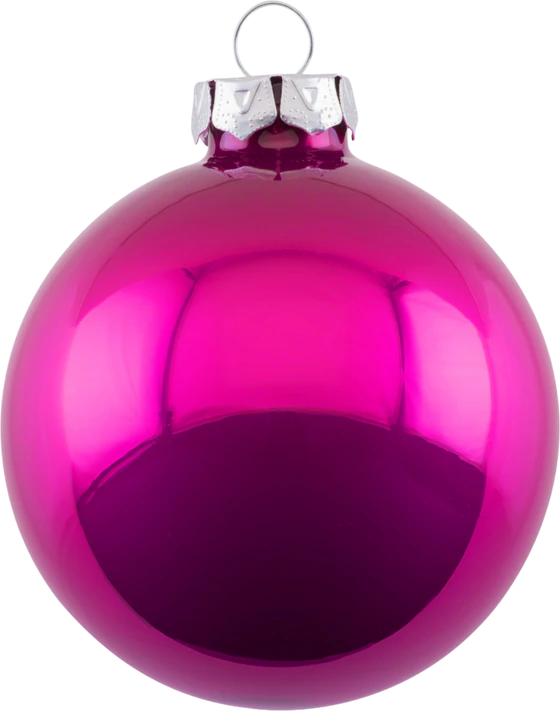Weihnachtsbaumkugel Glas 8cm Opal Fuchsia GIFTCOMPANY