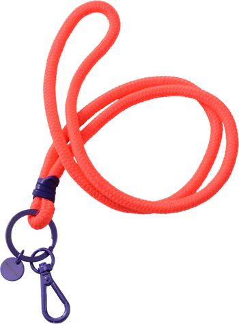 Schlüsselband mit Karabiner GIFTCOMPANY – Neo Lanyard orange/lila