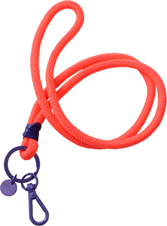 Schlüsselband mit Karabiner GIFTCOMPANY – Neo Lanyard orange/lila