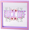 Wandbild Glas Fuck Off Lila – GIFTCOMPANY Love Frames