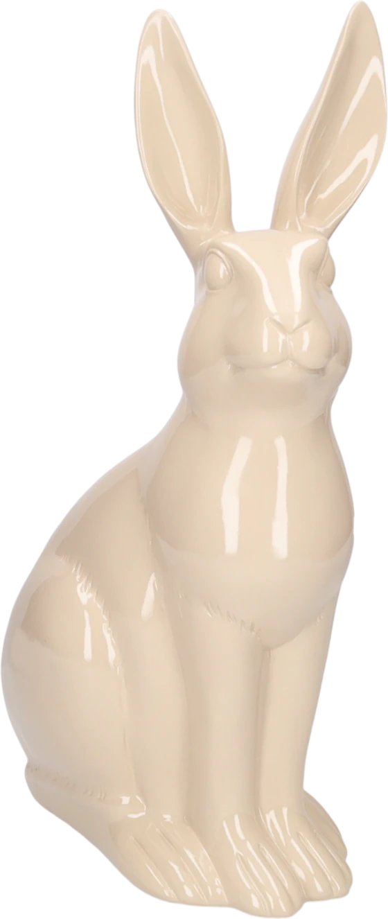 Dekorationsfigur Hase XL sandstone – GIFTCOMPANY Unikat Polyresin