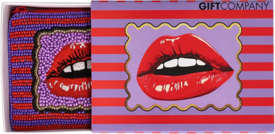 Kleine Kosmetiktasche GIFTCOMPANY Elodie XS Lippenmotiv Baumwolle