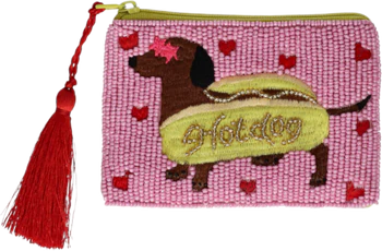 Kleine Kosmetiktasche Hot Dog Rosa XS Baumwolle – GIFTCOMPANY