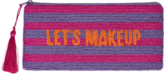 Kosmetiktasche L Baumwolle Pink/Lila - GIFTCOMPANY Elodie