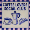 Untersetzer Coffee Lover Blau Terrakotta – GIFTCOMPANY