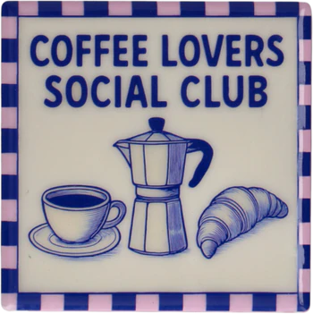 Untersetzer Coffee Lover Blau Terrakotta – GIFTCOMPANY