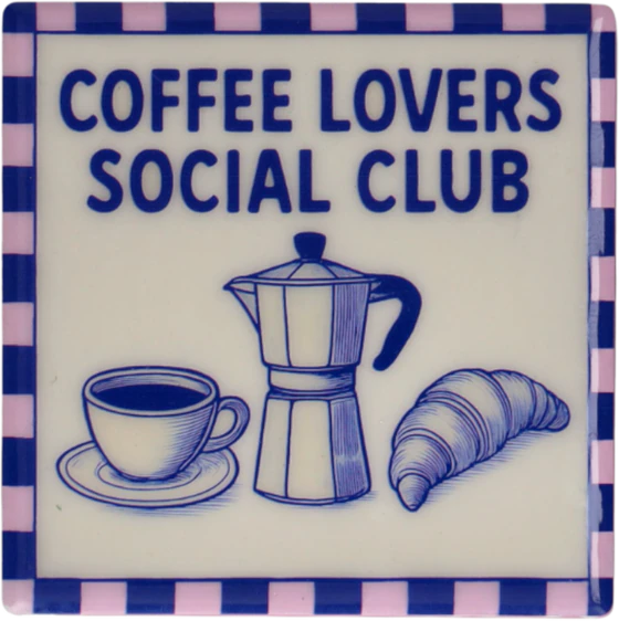 Untersetzer Coffee Lover Blau Terrakotta – GIFTCOMPANY