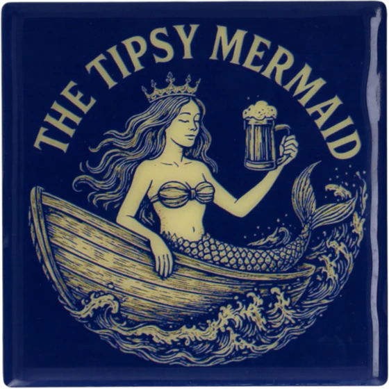 Untersetzer Terracotta Blau GIFTCOMPANY Love Tiles Mermaid