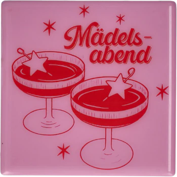 Untersetzer Terrakotta Mädelsabend rosa – GIFTCOMPANY Love Tiles