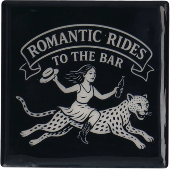Untersetzer Terracotta Schwarz GIFTCOMPANY Romantic Rides