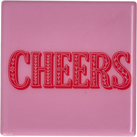 Untersetzer Terrakotta Cheers Rosa – GIFTCOMPANY Love Tiles