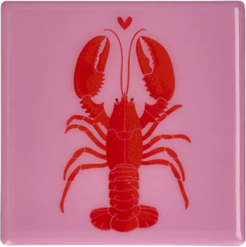 Untersetzer Terrakotta rosa Hummer – GIFTCOMPANY Love Tiles