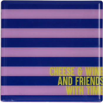 Untersetzer Terrakotta Blau Lila Cheese Wine GIFTCOMPANY