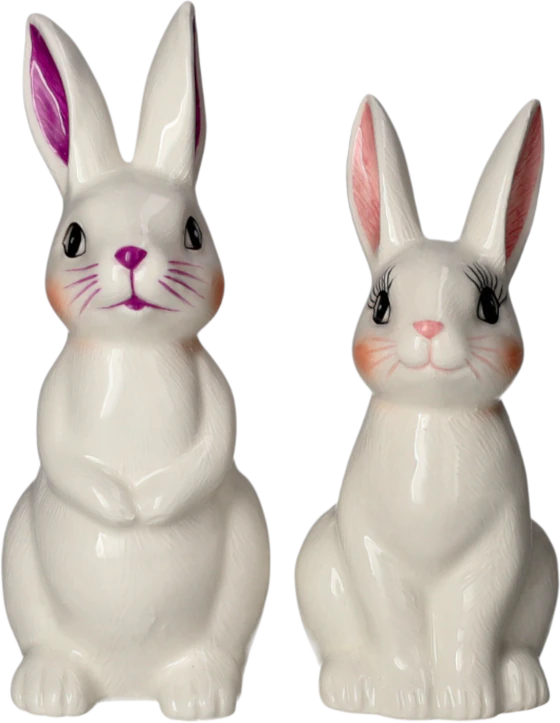 Dekorationsfigur Deko Hase S weiß – GIFTCOMPANY Mignon 2er Set minimalistisch