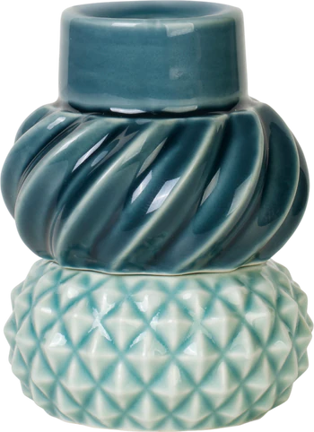 Kerzenhalter-Set Dottir Nordic Design Samsurium Petrol/Peacock