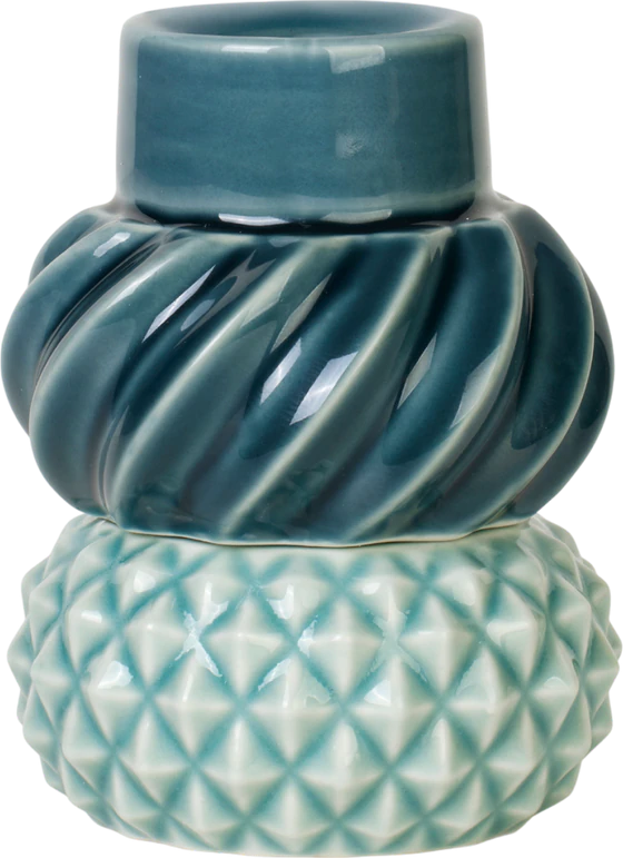 Kerzenhalter-Set Dottir Nordic Design Samsurium Petrol/Peacock