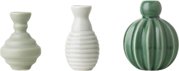 Dekorative Porzellan-Miniglocken Set Dottir Nordic Design – Handgefertigt, Grüntöne