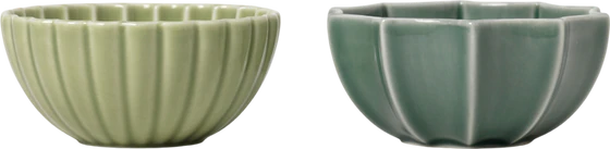 Set aus zwei Schalen Dottir Nordic Design Samsurium Wasabi Spruce