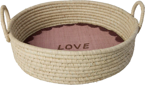 Runder Brotkorb Raffia Rice by Rice – Handgefertigt Unikat Natur