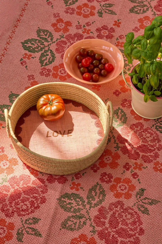 Runder Brotkorb Raffia Rice by Rice – Handgefertigt Unikat Natur