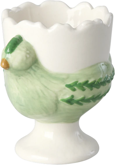 Eierbecher Keramik Huhn Grün Rice by Rice – Handbemalt