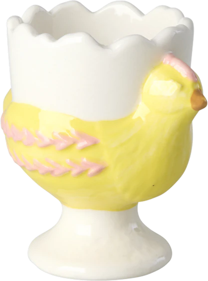 Eierbecher Keramik Gelb Rice by Rice – Handbemalt Hühnerform