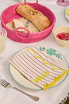 Stoffserviette Rice by Rice 100% Baumwolle Lila Streifen