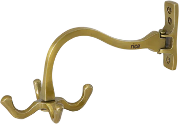 Wandhakenleiste Metall Rice by Rice – 4 Haken Messingoptik