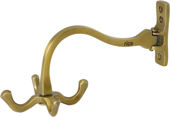 Wandhakenleiste Metall Rice by Rice – 4 Haken Messingoptik