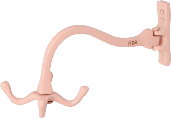 Wandhakenleiste Metall Rice by Rice Lachs 4 Haken Swirl