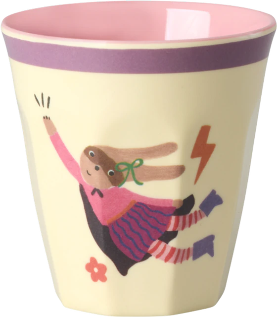 Kinderbecher-Set Melamin Rosa Helden 6er 160ml Rice by Rice