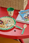 Kinderteller Melamin Grün Hero Print Rice by Rice – Bruchfest BPA-frei