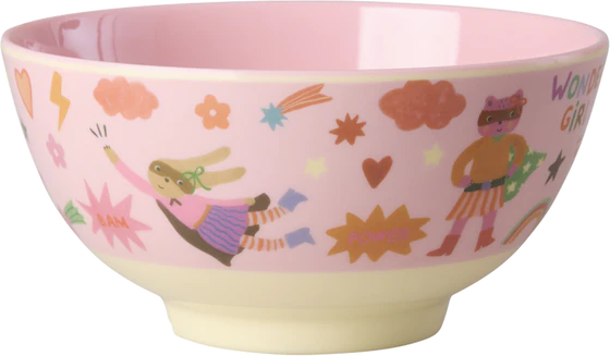 Melamin-Schale 700 ml Grün Hero Print Rice by Rice BPA-frei