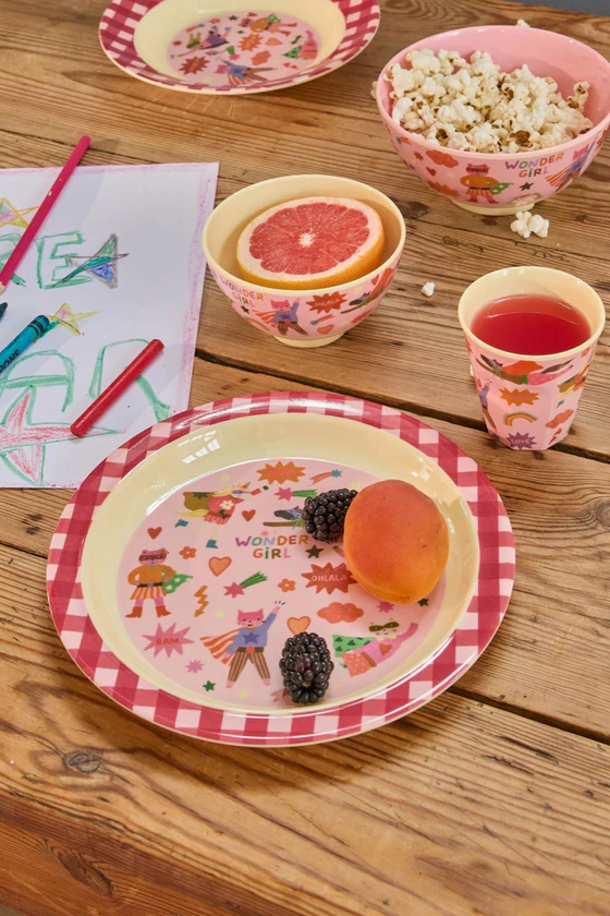 Trinkbecher Melamin 250 ml Grün Hero Print – Rice by Rice