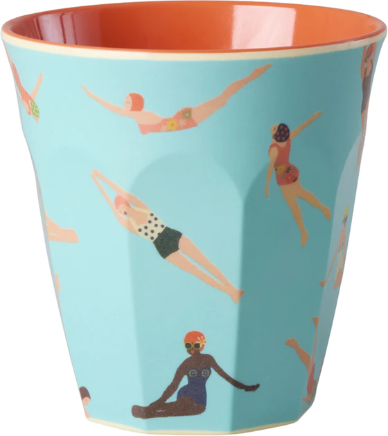 Melamin-Trinkbecher Retro Swimster 250 ml Rice by Rice BPA-frei