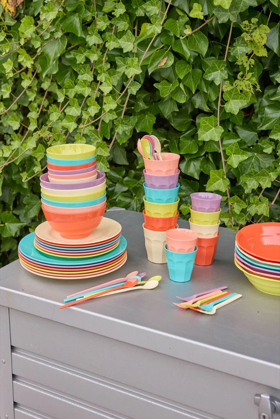 Essteller-Set Melamin 6-tlg Glory Days Rice by Rice bruchfest