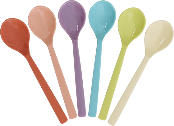 Teelöffel-Set Melamin Rice by Rice Glory Days 6er-Set robust