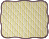 Gestepptes Platzset Rice by Rice Gelbe Streifen Lila Rand