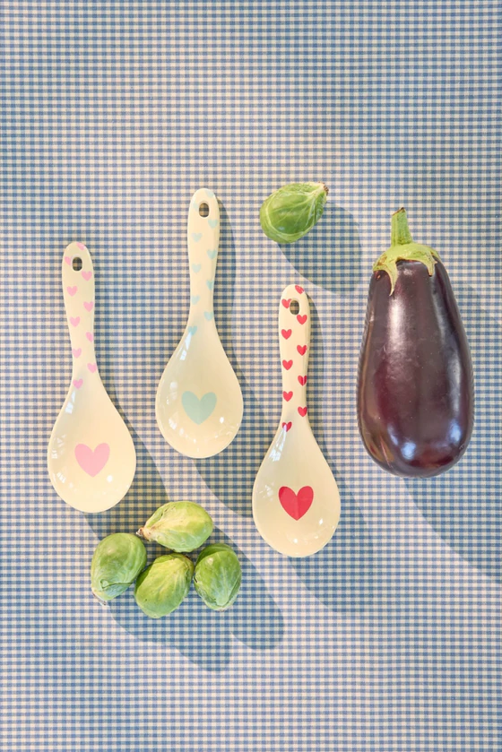 Salatlöffel Rice by Rice Melamin Herz-Prints BPA-frei