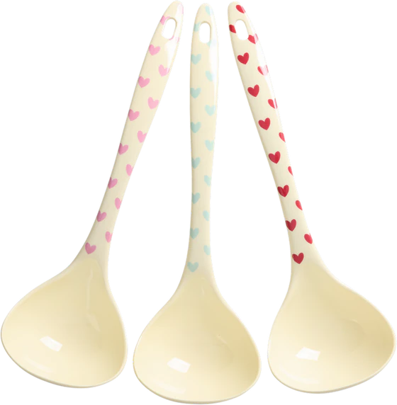 Melamin-Suppenlöffel-Set Rice by Rice – Herz-Design BPA-frei