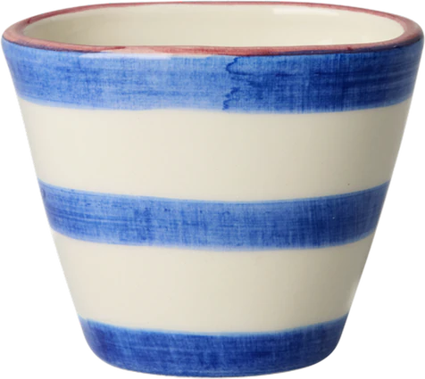 Handbemalte ovale Espressotasse Rice by Rice 70 ml Blau